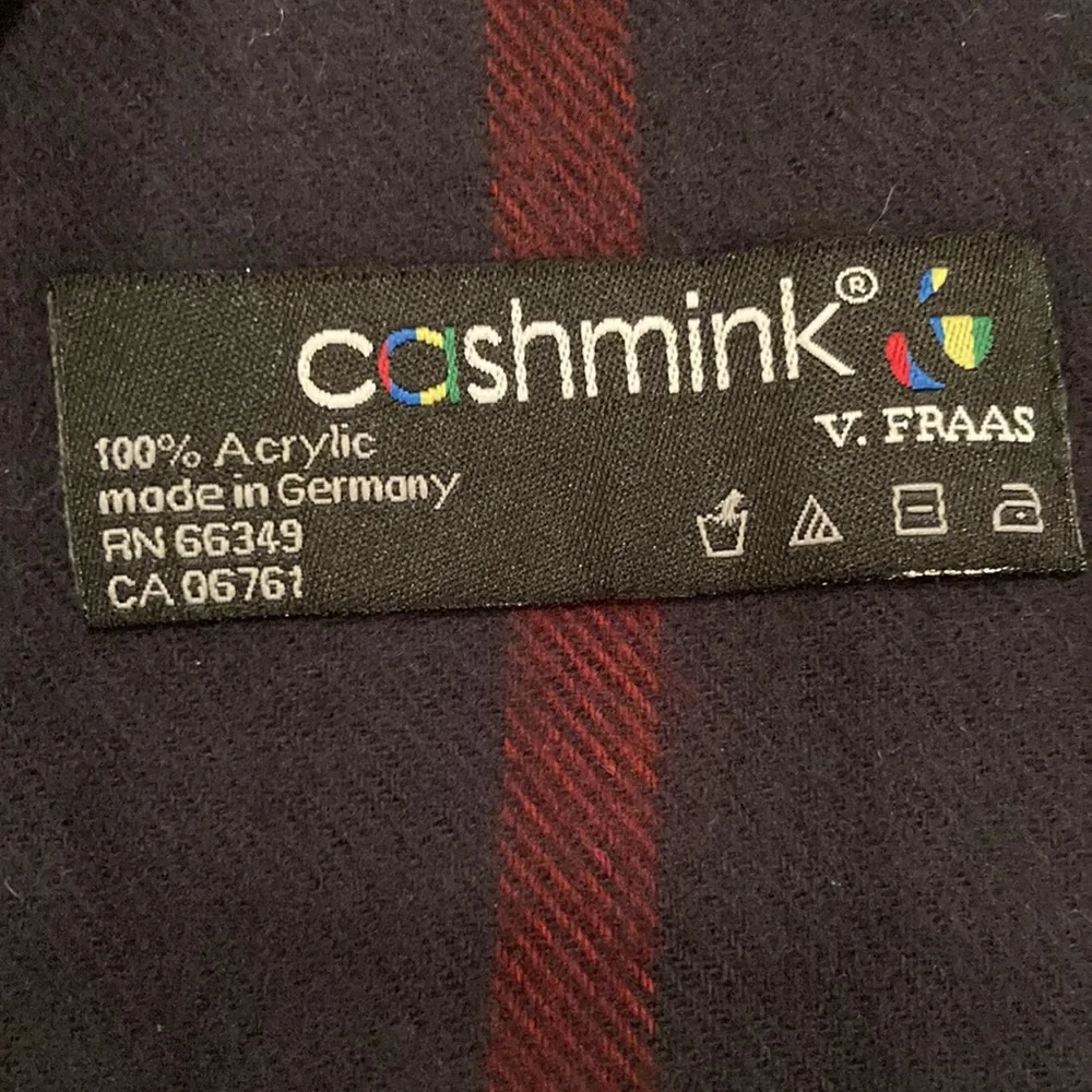 Casmink Blue Plaid Men’s Scarf